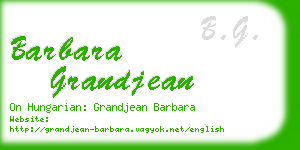 barbara grandjean business card